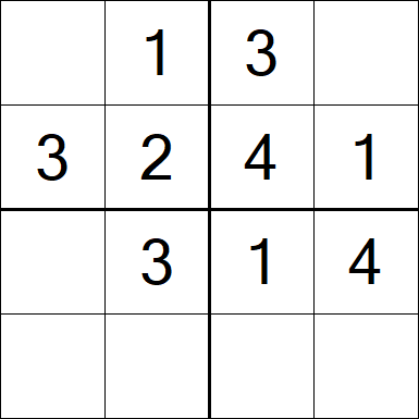 Sudoku 4x4 - Fácil