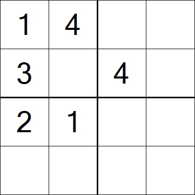 Sudoku 4x4 - Fácil
