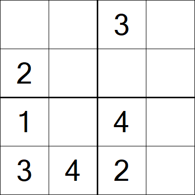 Sudoku 4x4 - Fácil