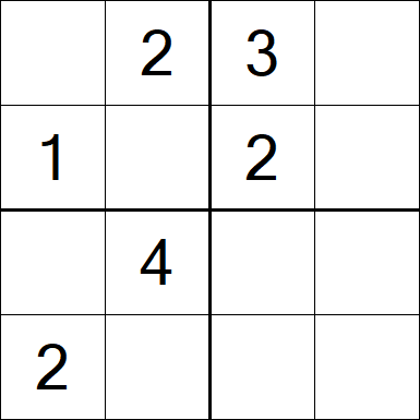 Sudoku 4x4 - Easy