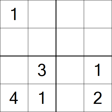 Sudoku 4x4 - Fácil