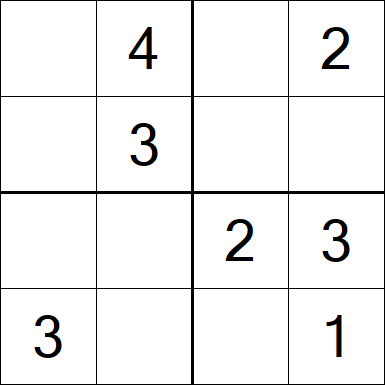 Sudoku 4x4 - Simple