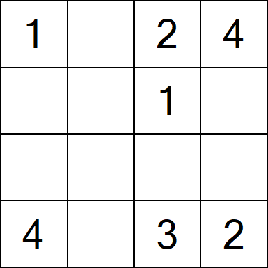 Sudoku 4x4 - Fácil