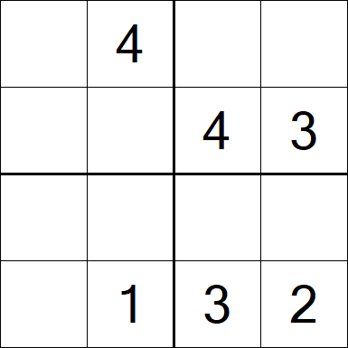 Sudoku 4x4 - Einfach