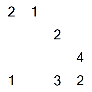 Sudoku 4x4 - Easy