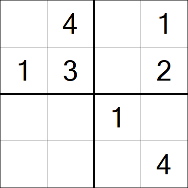 Sudoku 4x4 - Fácil