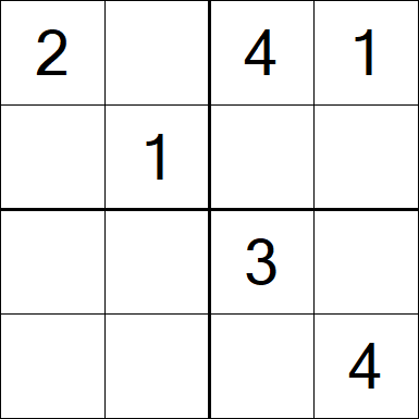 Sudoku 4x4 - Fácil