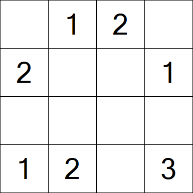 Sudoku 4x4 - Easy