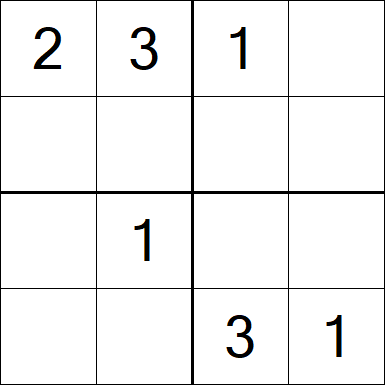 Sudoku 4x4 - Fácil