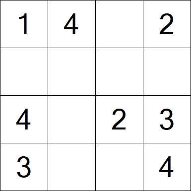 Sudoku 4x4 - Fácil