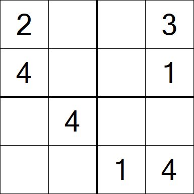 Sudoku 4x4 - Fácil