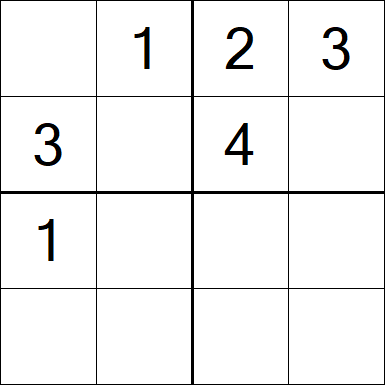 Sudoku 4x4 - Easy