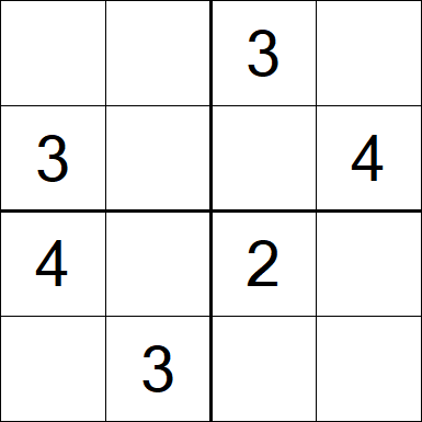 Sudoku 4x4 - Einfach