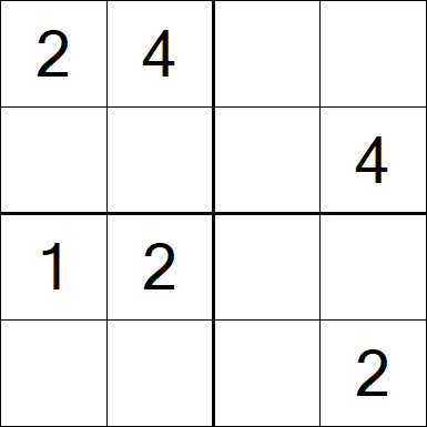 Sudoku 4x4 - Easy