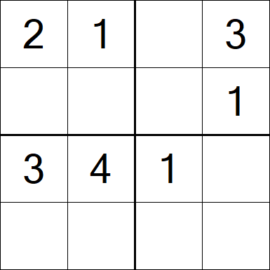 Sudoku 4x4 - Easy