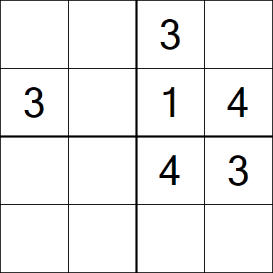 Sudoku 4x4 - Easy