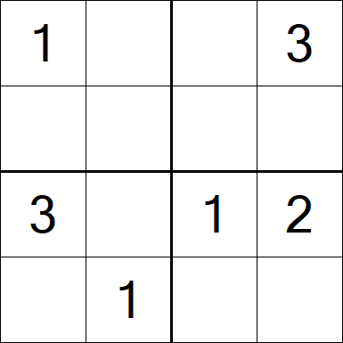 Sudoku 4x4 - Easy