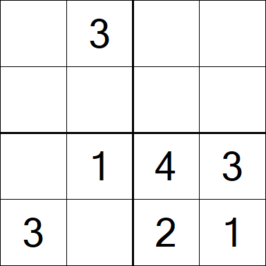 Sudoku 4x4 - Easy