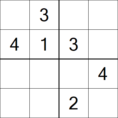 Sudoku 4x4 - Easy