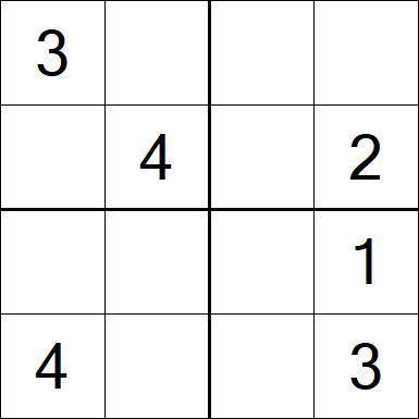 Sudoku 4x4 - Easy