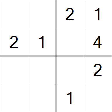 Sudoku 4x4 - Easy