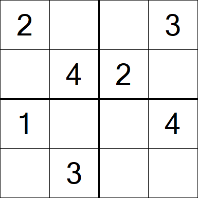 Sudoku 4x4 - Easy