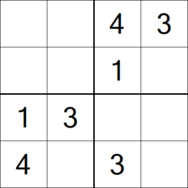 Sudoku 4x4 - Easy