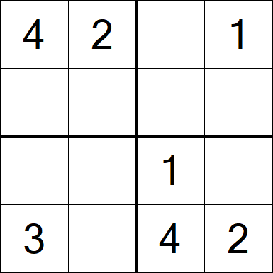 Sudoku 4x4 - Easy