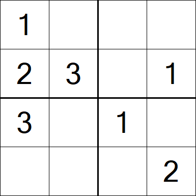 Sudoku 4x4 - Easy