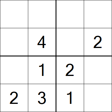 Sudoku 4x4 - Easy