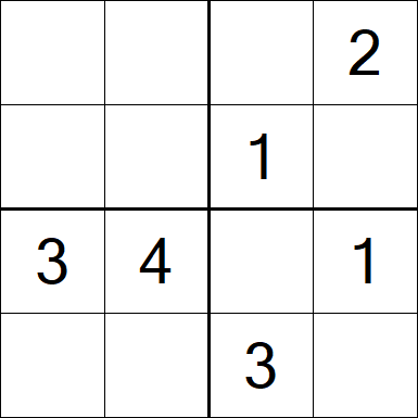 Sudoku 4x4 - Easy