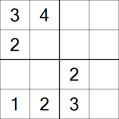 Sudoku 4x4 - Easy