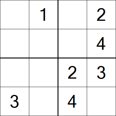Sudoku 4x4 - Easy