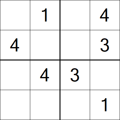 Sudoku 4x4 - Easy