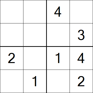 Sudoku 4x4 - Easy