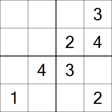 Sudoku 4x4 - Easy