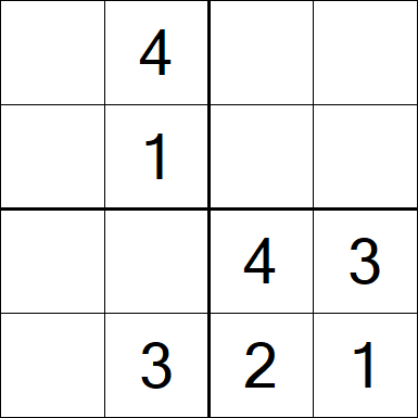 Sudoku 4x4 - Einfach