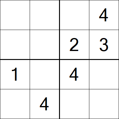 Sudoku 4x4 - Einfach