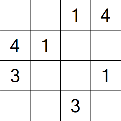 Sudoku 4x4 - Fácil