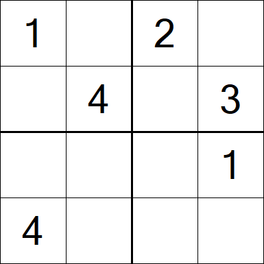 Sudoku 4x4 - Fácil