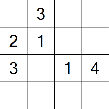 Sudoku 4x4 - Fácil