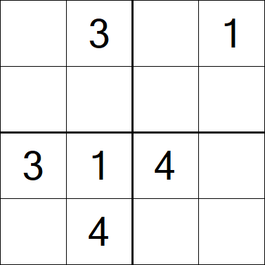 Sudoku 4x4 - Fácil