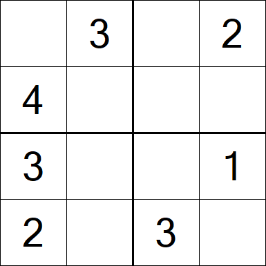 Sudoku 4x4 - Einfach
