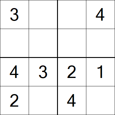 Sudoku 4x4 - Fácil