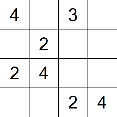 Sudoku 4x4 - Fácil
