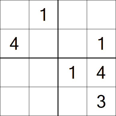 Sudoku 4x4 - Fácil