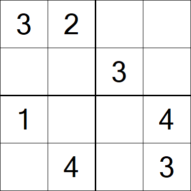 Sudoku 4x4 - Einfach