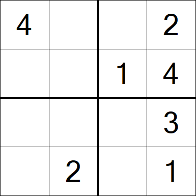Sudoku 4x4 - Fácil