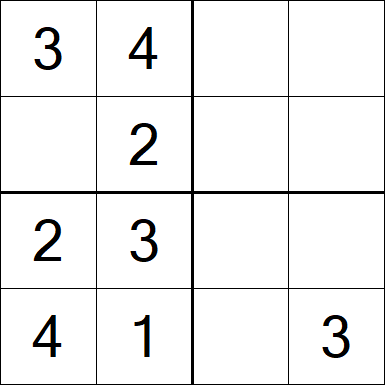 Sudoku 4x4 - Fácil