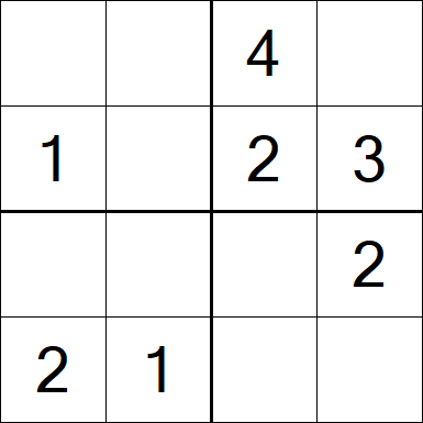 Sudoku 4x4 - Easy